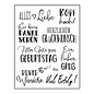 VIVA DEKOR (MY PAPERWORLD) Stamp, 14 x 18cm, texts, all the best: in German