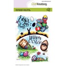 Craftemotions Motif stamp, A6, Easter basket, Easter eggs