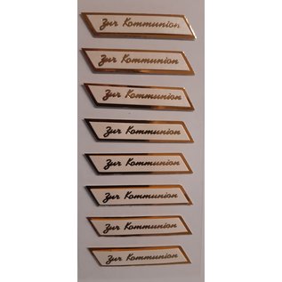 STICKER / AUTOCOLLANT 3D sticker with metallic effect, for communion in a choice: in gold or silver