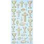 STICKER / AUTOCOLLANT Softy stickers, 27 pieces, communion / confirmation, selection in gold or silver