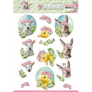 Bilder, 3D Bilder und ausgestanzte Teile usw... 3D die cut sheet, with 3 cute motifs, Easter, spring!