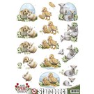 Bilder, 3D Bilder und ausgestanzte Teile usw... Die cut sheets: bunnies, sheep and chicks