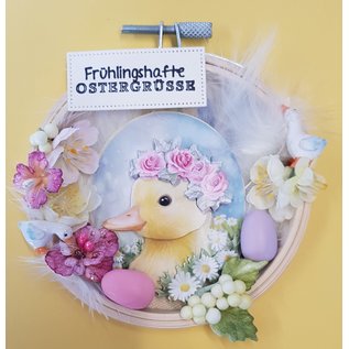 Bilder, 3D Bilder und ausgestanzte Teile usw... 3D die cut sheet, with 3 cute motifs, Easter, spring!