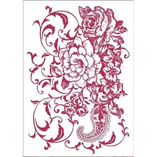 Stamperia, Papers for you  und Florella Art template, flexible, transparent, 21 x 29.7cm, flowers