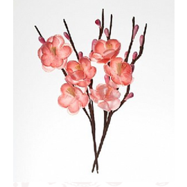 Embellishments / Verzierungen Decorative flowers, made of fabric, bleeding 2.5cm branches 11cm