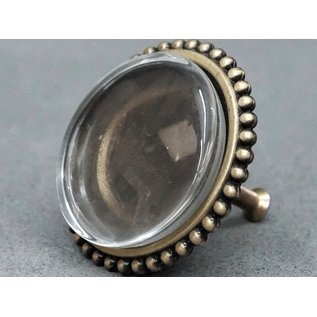 LaBlanche Metalknap med glas cabochon - store, 2 forskellige man kan vælge imellem