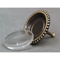 LaBlanche Metal knob with glass cabochon - large, 2 different ones to choose from