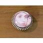 LaBlanche Metal knob with glass cabochon - large, 2 different ones to choose from