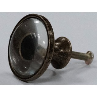 LaBlanche Metal knob with glass cabochon - large, 2 different ones to choose from