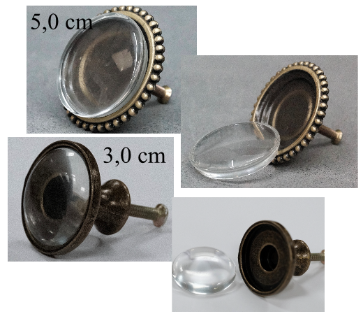 Resultaat gevaarlijk echo LaBlanche Metalen knop met glazen cabochon - groot, 2 verschillende om uit  te kiezen - Hobby-Crafts24.eu Nederlands