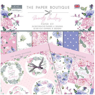 Karten und Scrapbooking Papier, Papier blöcke NEW! Paper block, Serenity Garden, 36 sheets, 6x6 designs, 20 x 20 cm, 160/300 gsm + 32 toppers!