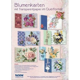 Ensemble d'artisanat, pour concevoir 10 cartes de fleurs avec du papier transparent!