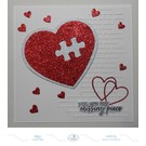 Elisabeth Craft Dies , By Lene, Lawn Fawn Taglio muore, Puzzle Heart