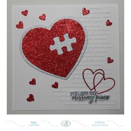 Elisabeth Craft Dies , By Lene, Lawn Fawn Stansemaler, Puzzle Heart