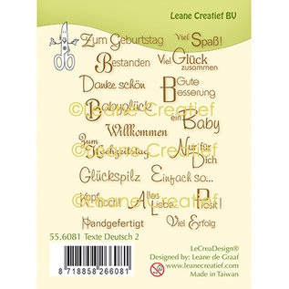 Leane Creatief - Lea'bilities und By Lene Silicone stamp texts German