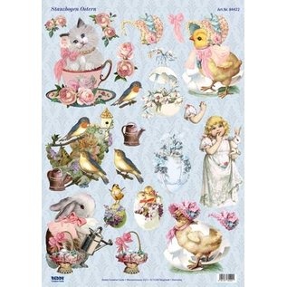 Die cut sheet Easter Vintage