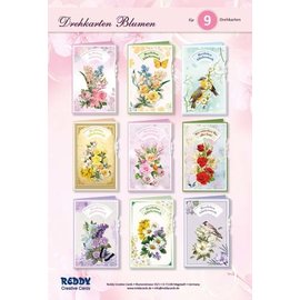 Reddy cards NUOVO! Set di carte artigianali, per la progettazione di 9 fiori di carte rotanti, biglietti di auguri!