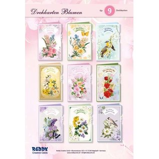 Reddy cards NEW! Handicraft set card set, for designing 9 rotating cards flowers, greeting cards!