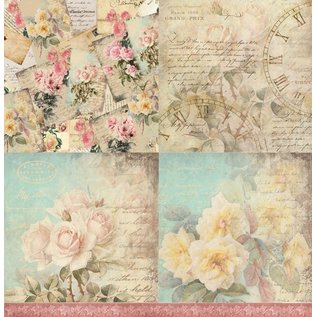 LaBlanche Designerpapier, 30,5 x 30,05 cm, doppelseitig bedruckt, Vintage