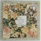 LaBlanche Carta di design, 30,5 x 30,05 cm, stampata su entrambi i lati, collage di fiori