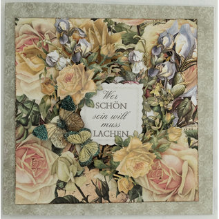 LaBlanche Designer paper, 30.5 x 30.05 cm, printed on both sides, flower collage