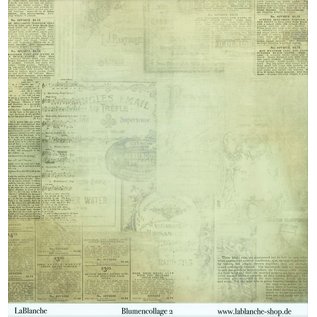 LaBlanche Papel de diseño, 30.5 x 30.05 cm, impreso en ambos lados, collage de flores