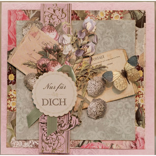 LaBlanche Carta di design, 30,5 x 30,05 cm, stampata su entrambi i lati, collage di fiori