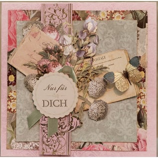 LaBlanche Designer paper, 30.5 x 30.05 cm, printed on both sides, flower collage