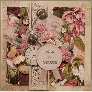 LaBlanche Designer paper, 30.5 x 30.05 cm, printed on both sides, flower collage