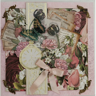 LaBlanche Carta di design, 30,5 x 30,05 cm, stampata su entrambi i lati, collage di fiori