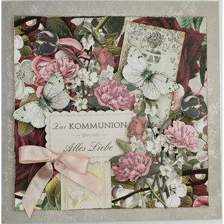 LaBlanche Designer paper, 30.5 x 30.05 cm, printed on both sides, flower collage