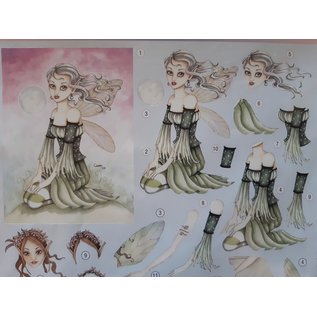 3D punching sheet: pretty elves, fairies, fairy tales