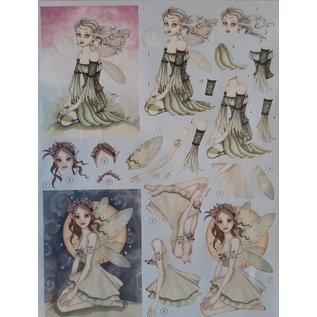 3D punching sheet: pretty elves, fairies, fairy tales