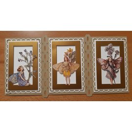 3D punched sheet with 3 flowers angel