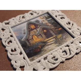 NEW! 3D printing decorative frame 9.0 cm, 2mm thick, made of plastic