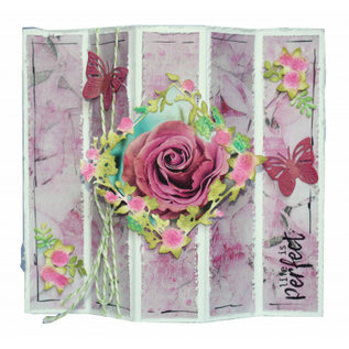 SET de papel A4 Paperdreams "Rosa" ¡10 hojas de las cuales 2 hojas de fotos 190gr!