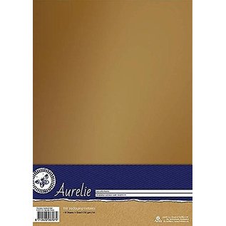 AURELIE 10 sheets, card stock, 250gr., With luxurious look with soft shine in gold