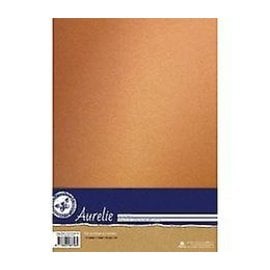 AURELIE 10 fogli, cartoncino, 250gr., Con un aspetto lussuoso con una lucentezza morbida in oro vintage, oro nostalgico