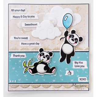 Marianne Design Eline's animals - Panda's, stamps and punching templates package package: 150 x 210 mm