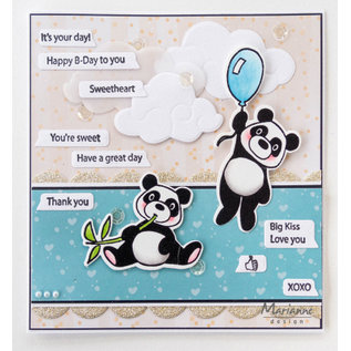 Marianne Design Elines dyr - Pandas, frimerker og stempelmaler pakkeformat: 150 x 210 mm