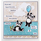 Marianne Design Animales de Eline - Formato de paquete de pandas, sellos y plantillas de perforación: 150 x 210 mm