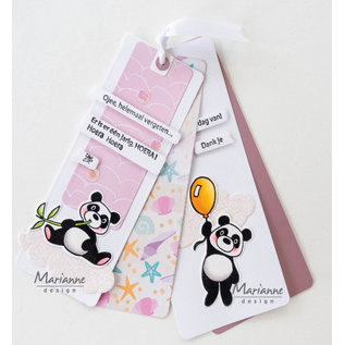 Marianne Design Animales de Eline - Formato de paquete de pandas, sellos y plantillas de perforación: 150 x 210 mm