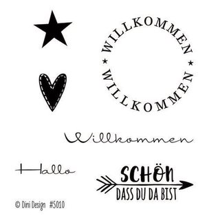 Craftemotions Stempel Sets, Transparent, diverse (DE) Textstempel in Auswahl