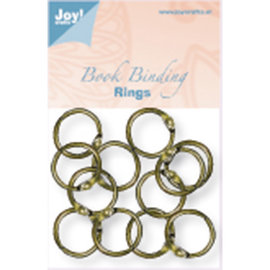 Joy!Crafts / Jeanine´s Art, Hobby Solutions Dies /  12 anillos de encuadernación de cobre antiguo, 20 mm