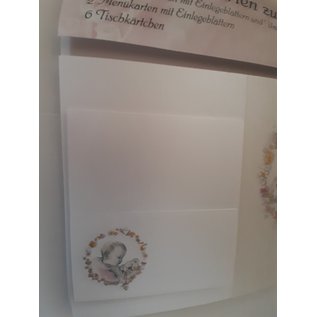 Set of birth cards: 6 invitation cards, 2 menu cards, 6 place cards - LAST SETS!