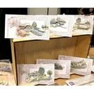 BASTELSETS / CRAFT KITS 2 coffrets artisanaux oniriques, pour 12 cartes ! Maisons de campagne !