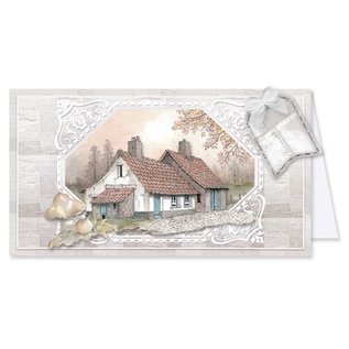 BASTELSETS / CRAFT KITS 2 coffrets artisanaux oniriques, pour 12 cartes ! Maisons de campagne !