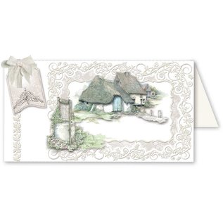 BASTELSETS / CRAFT KITS 2 coffrets artisanaux oniriques, pour 12 cartes ! Maisons de campagne !