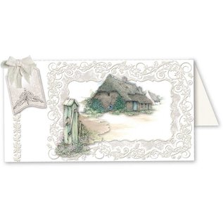 BASTELSETS / CRAFT KITS 2 coffrets artisanaux oniriques, pour 12 cartes ! Maisons de campagne !