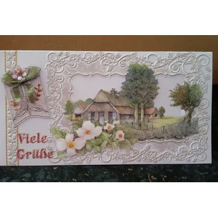 BASTELSETS / CRAFT KITS 2 dreamlike handicraft sets, for 12 cards! Country Houses!